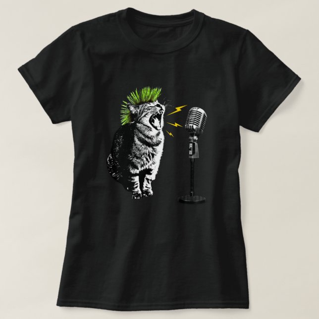 Cat Punk, Fun Graphic T-Shirt (Design framsida)