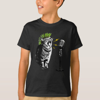 Cat Punk, Rolig Grafisk T-Shirt