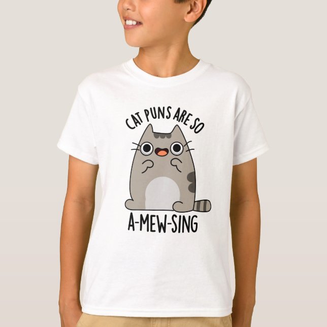 Cat Puns ARe So A-mew-sjunga Funny Animal Pun T Shirt (Framsida)