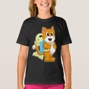 Cat Pupil Fish School T Shirt