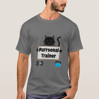 Cat Purr Gym Personal Trainer Exercise Fitness Tra T Shirt
