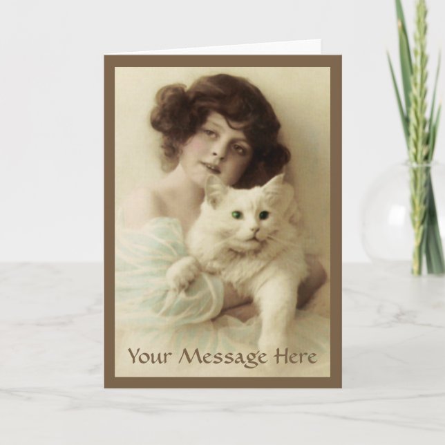 Cat PURRfect Beauty Greeting Card Kort (Framsida)