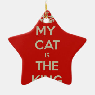 Cat Qoute Julgransprydnad Keramik
