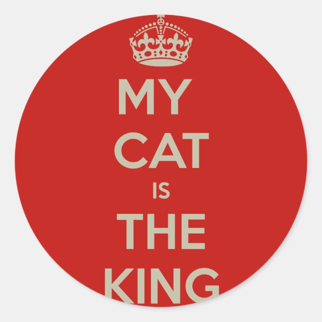 Cat Qoute Runt Klistermärke (Framsida)