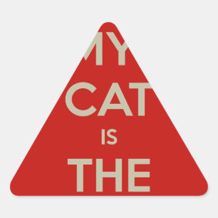 Cat Qoute Triangelformat Klistermärke