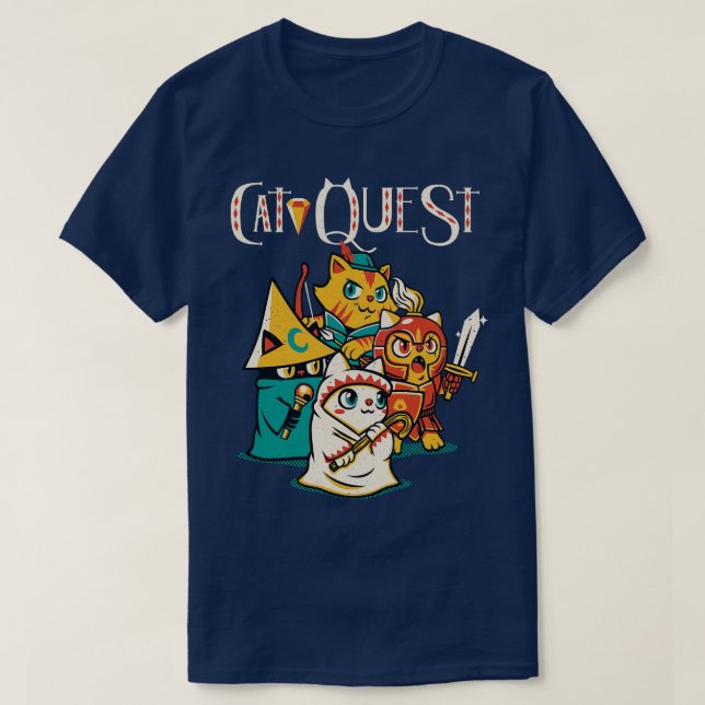 Cat Quest RPG Cats Video Game by Tobe Fonseca T Shirt (Design framsida)