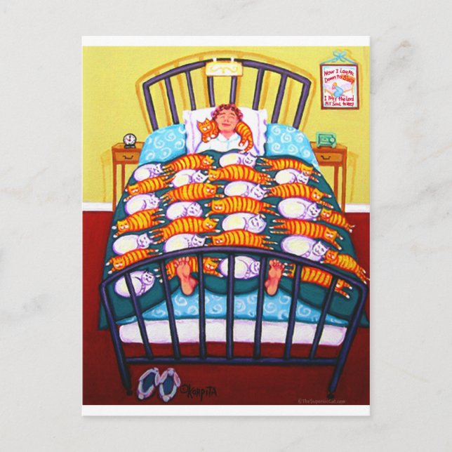 Cat Quilt Vykort (Framsida)