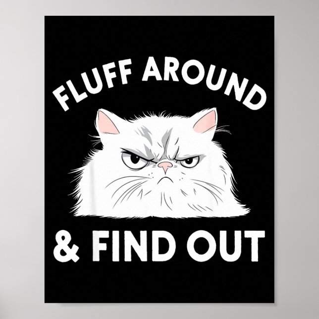 Cat Quote Humor Apparel Graphic Tees Uni Black Sma Poster (Framsidan)
