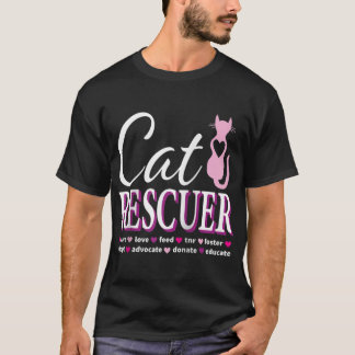 Cat Rädding Gift Feral Kittens hemlösa katter Shel T Shirt