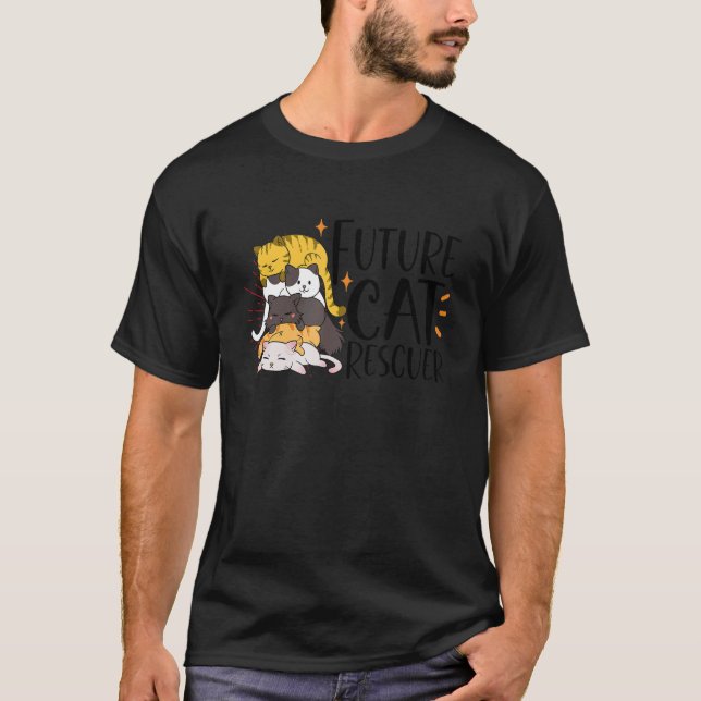CAT-RÄDDINGENS ANIMALISKA HÖGER RÄDDING KATANDOPTI T SHIRT (Framsida)