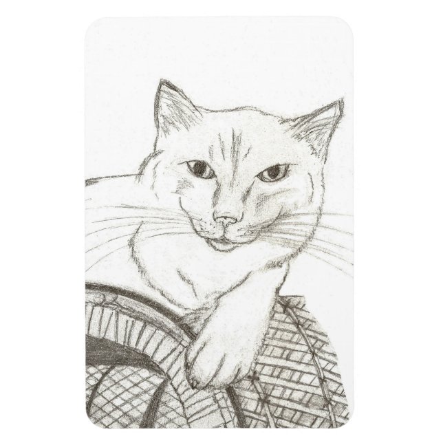 Cat Ragdoll Porträtt Flexible Magnet (Vertikal)