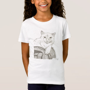 Cat Ragdoll Porträtt Girls Baby Doll T-Shirt