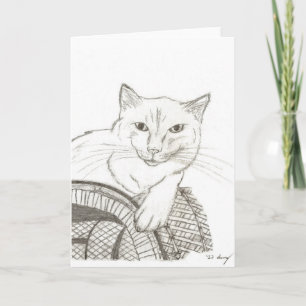 Cat Ragdoll Porträtt-hälsningskort Kort