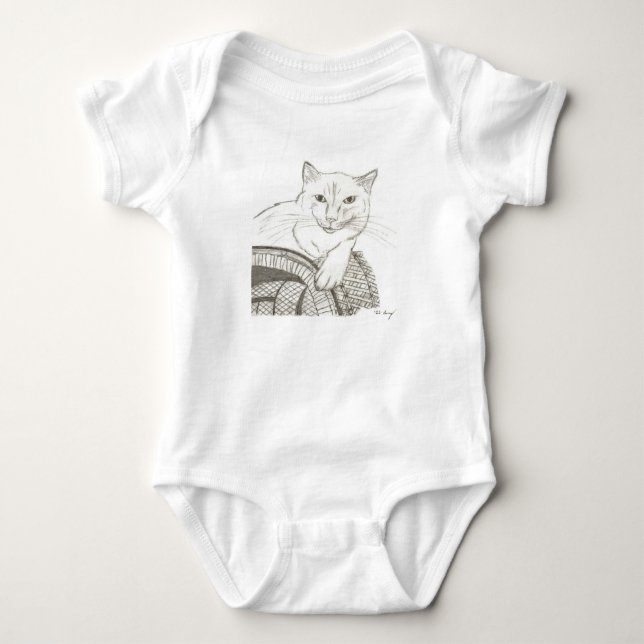 Cat Ragdoll Porträtt Infant Creeper Tröja (Framsida)
