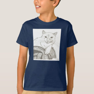 Cat Ragdoll Porträtt Kids Mörk T-Shirt