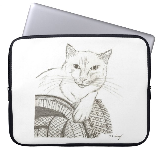 Cat Ragdoll Porträtt Laptop Sleeve (Framsidan)