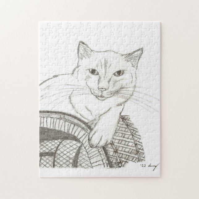 Cat Ragdoll Porträtt Puzzle Pussel (Vertikal)