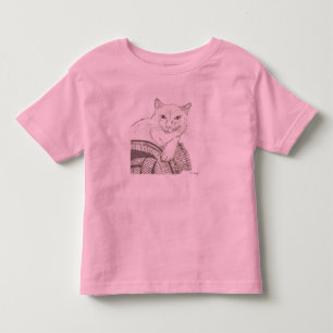 Cat Ragdoll Porträtt Småbarn Ringer T-Shirt