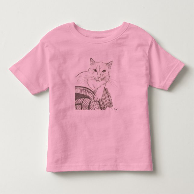 Cat Ragdoll Porträtt Småbarn Ringer T-Shirt (Framsida)