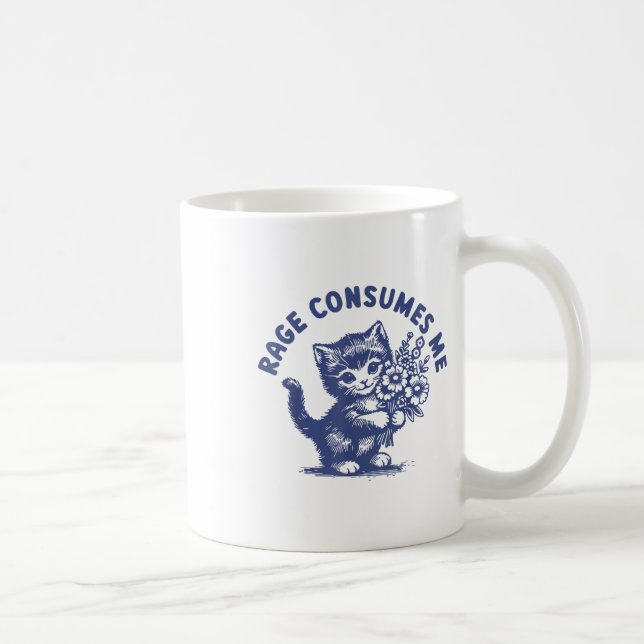 Cat Rage konsumerar mig Kaffemugg (Höger)