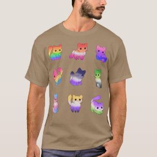 Cat Rainbow Gay pride Cute HBT-Djurälskare T Shirt