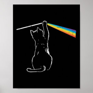 Cat Rainbow Light Coola Prism Science Spectral Man Poster