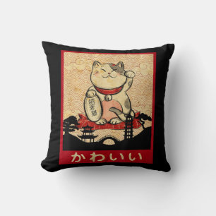 Cat Ramen Bowl Anime Japansk Noodles Kawaii Neko Kudde