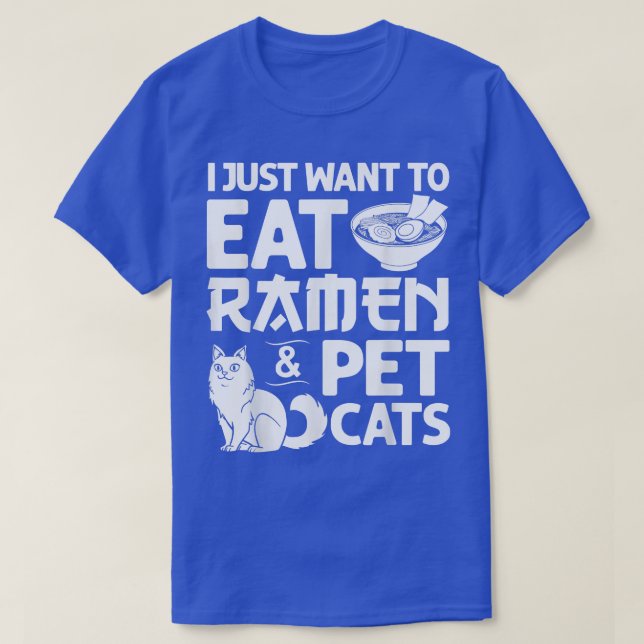 Cat Ramen Bowl Chicken Noodle Soppa japansk 172 T Shirt (Design framsida)