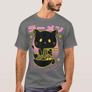 Cat Ramen Cat Japanska Kawaii Cute Anime Cat Rame T Shirt