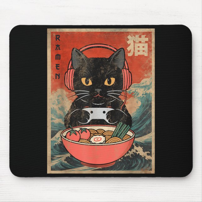 Cat Ramen Japanese Funny Graphic Kawaii Anime  Musmatta (Framsidan)