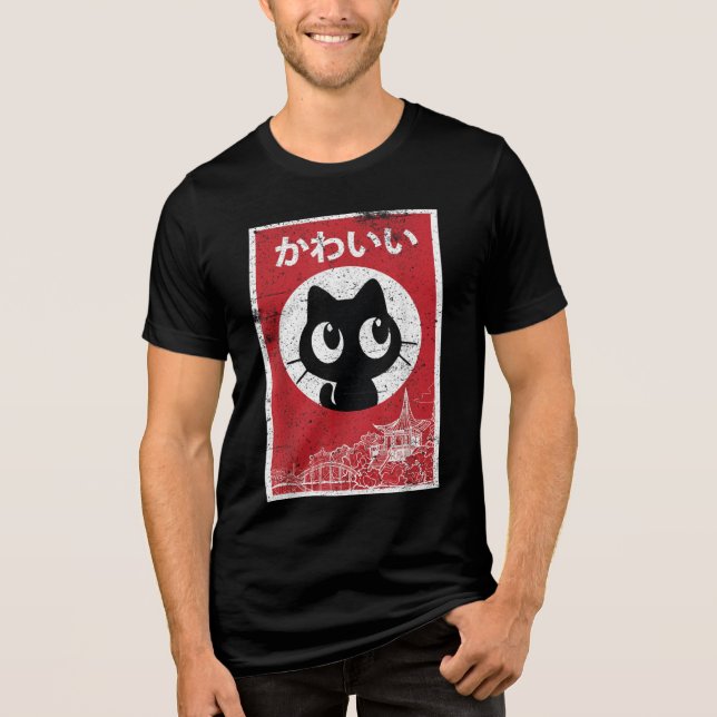 Cat Ramen Japansk Funny Graphic Kawaii Anime Gift T Shirt (Framsida)