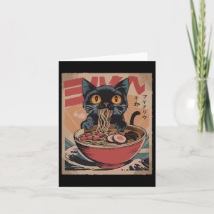 Cat Ramen Japansk Funny Graphic Tees Kawaii Cat A Kort