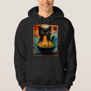 Cat Ramen Japanska Kawaii Cat Anime Cat Ramen Hoodie