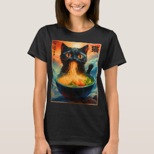 Cat Ramen Japanska Kawaii Cat Anime Cat Ramen T Shirt
