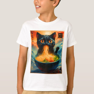 Cat Ramen Japanska Kawaii Cat Anime Cat Ramen T Shirt