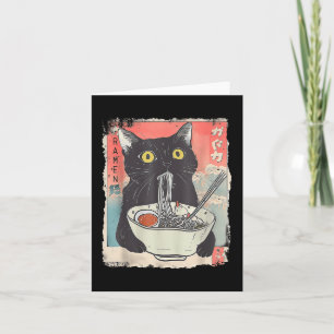 Cat Ramen Noodle Japanska Anime Manga Ramen Kawaii Kort
