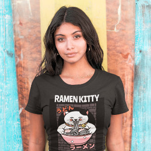 CAT RAMEN NOODLES SOPPA KATTUNGE T-SHIRTS TEES