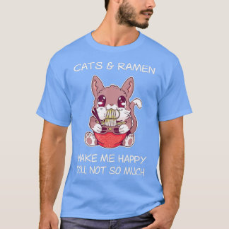 Cat Ramen Shirt Sarcastic Ramen Noodles och Cats C T Shirt