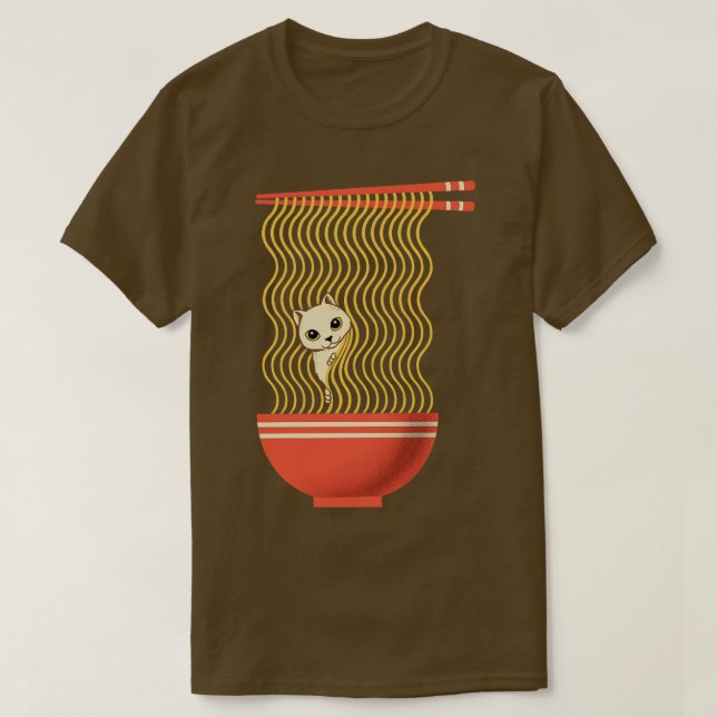 Cat Ramen T Shirt (Design framsida)