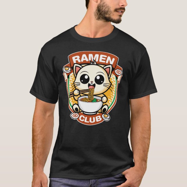 Cat ramen t shirt (Framsida)