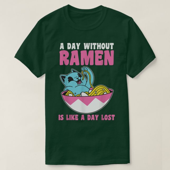 Cat Ramen T Shirt (Design framsida)