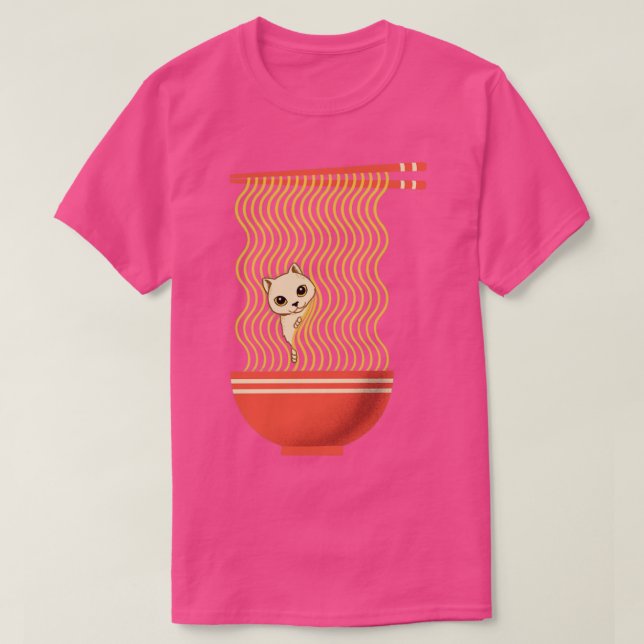 Cat Ramen T Shirt (Design framsida)