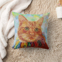 Cat Red Ginger Dekorativ kudde Home Decor