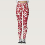 Cat Red White Leggings<br><div class="desc">Många vita katter med röd bakgrund. En roligt mönster när som helst på året,  men särskilt roligt till jul. Idealisk för veterinärer eller djur älskare.</div>