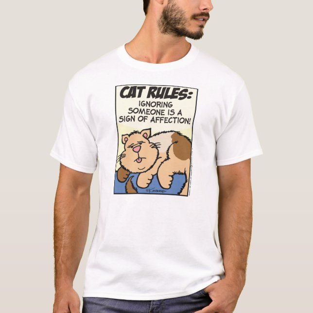 Cat Regler: Ignorerar någon... T-shirt (Framsida)