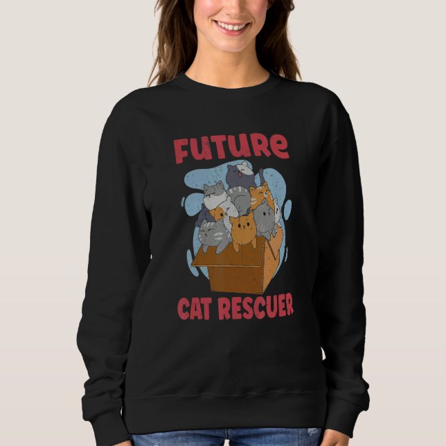 CAT RESCUE ANIMAL RIGHTS RESCUE CAT ADOPTION_1 T SHIRT (Framsida)