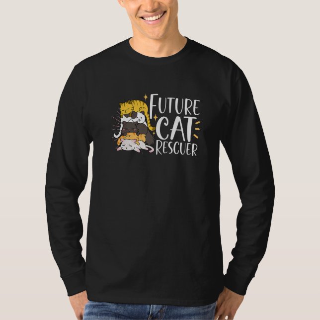 CAT RESCUE ANIMAL RIGHTS RESCUE CAT ADOPTION Premi T Shirt (Framsida)