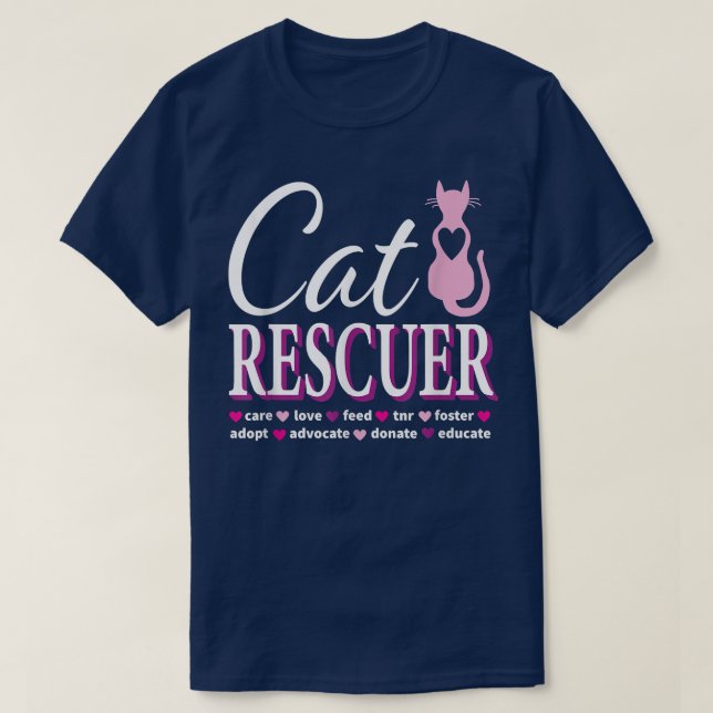 Cat Rescue Gift Feral Kittens Homeless Cats Shelte T Shirt (Design framsida)