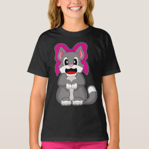 Cat Ribbon T Shirt
