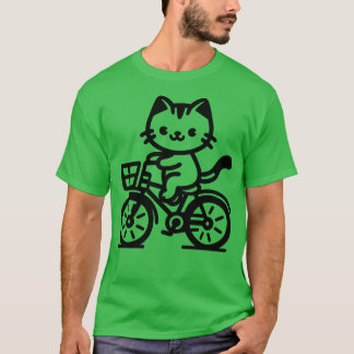 Cat Riding Bicycle T Shirt
